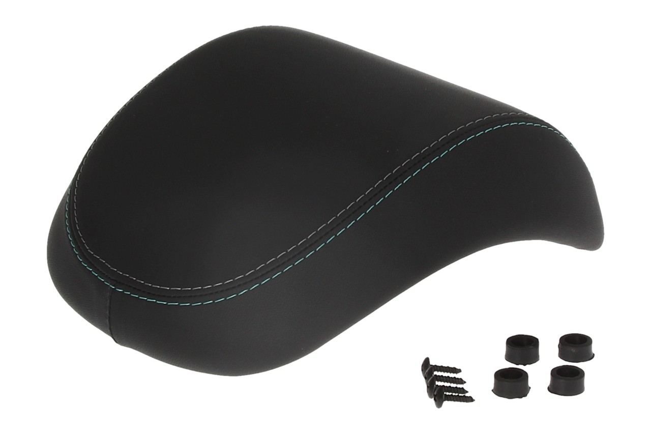 Original Topcase Rückenlehne für Vespa Primavera - schwarz mit grüner Naht