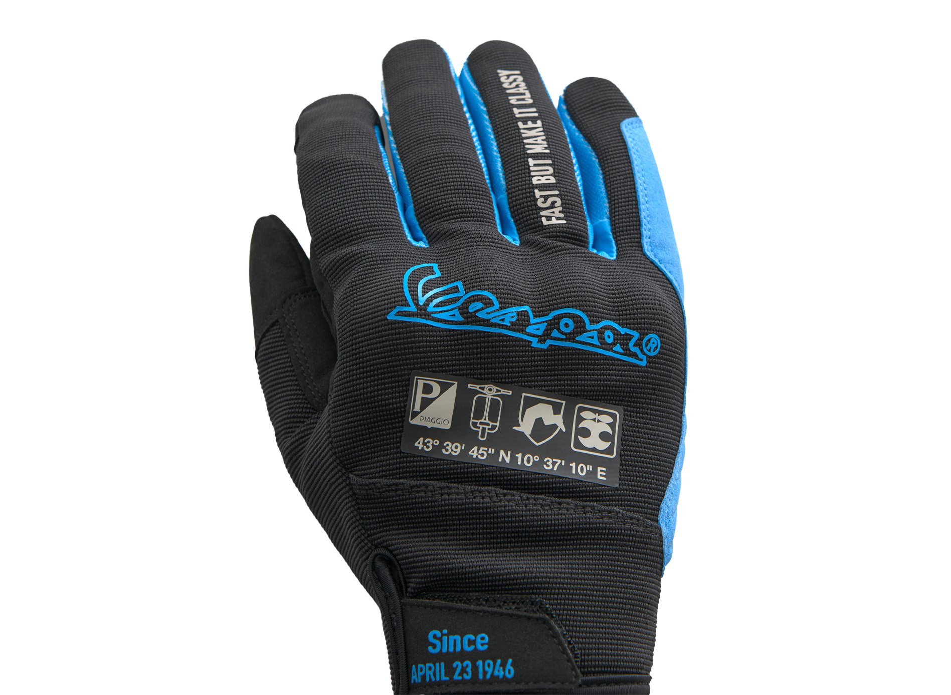 Vespa Handschuhe schwarz blau DEC