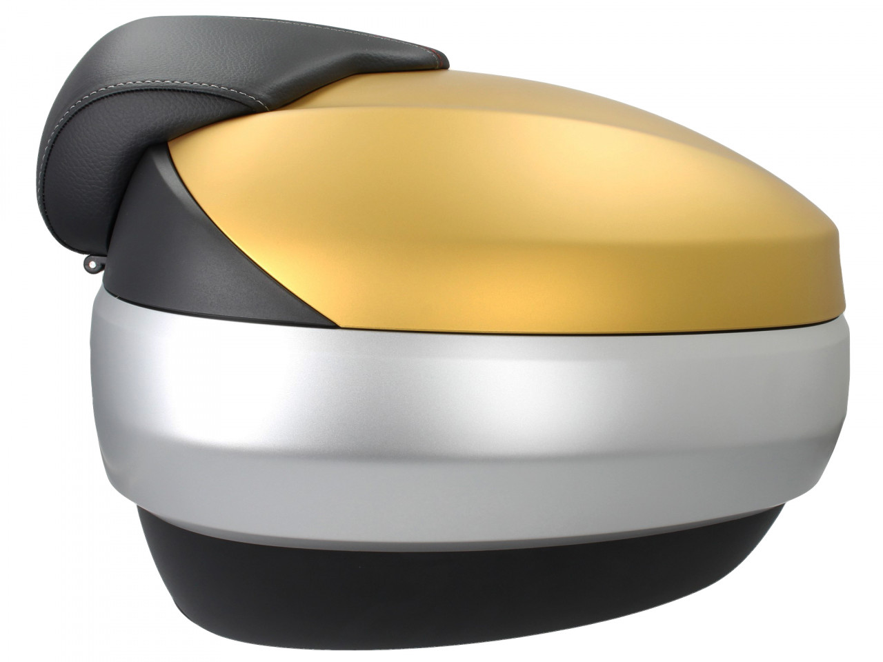 Top Case 50 l, (LE_gold matt) inkl. Rückenpolster für Piaggio MP3 500 Sport Advance HPE