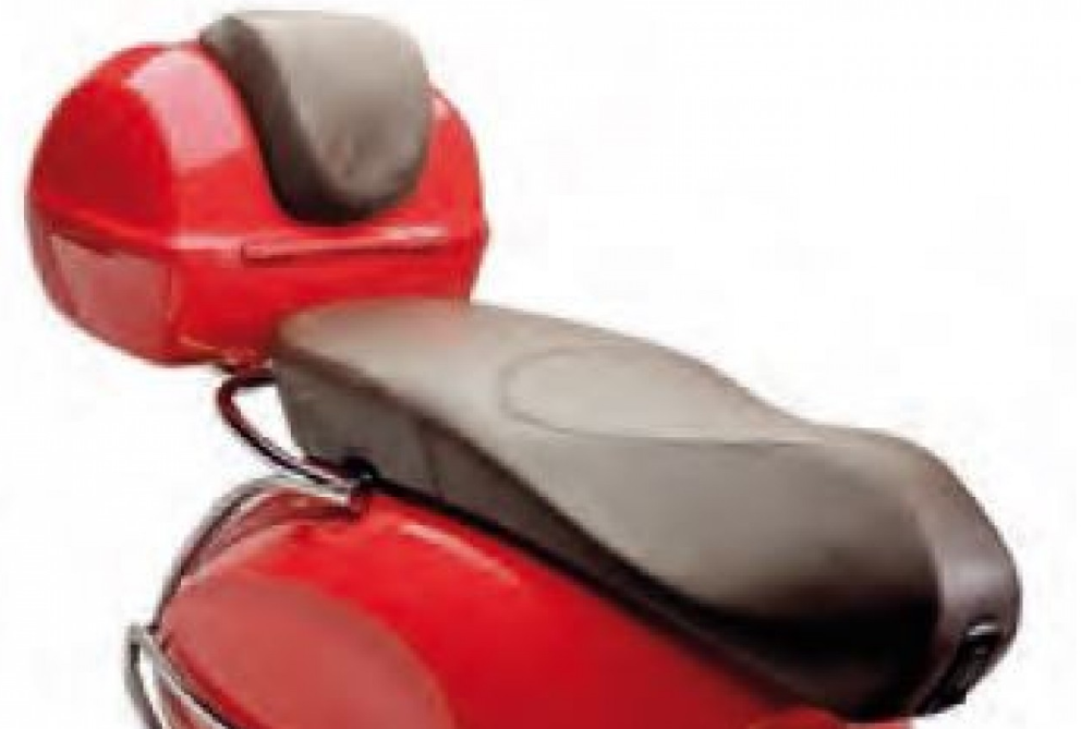 Original Echtleder Rückenpolster für Vespa Primavera / Sprint / Elettrica - Braun