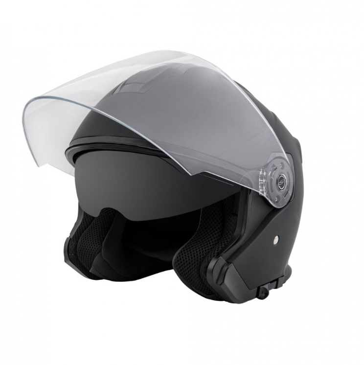 Piaggio PFJ Full Jethelm schwarz matt
