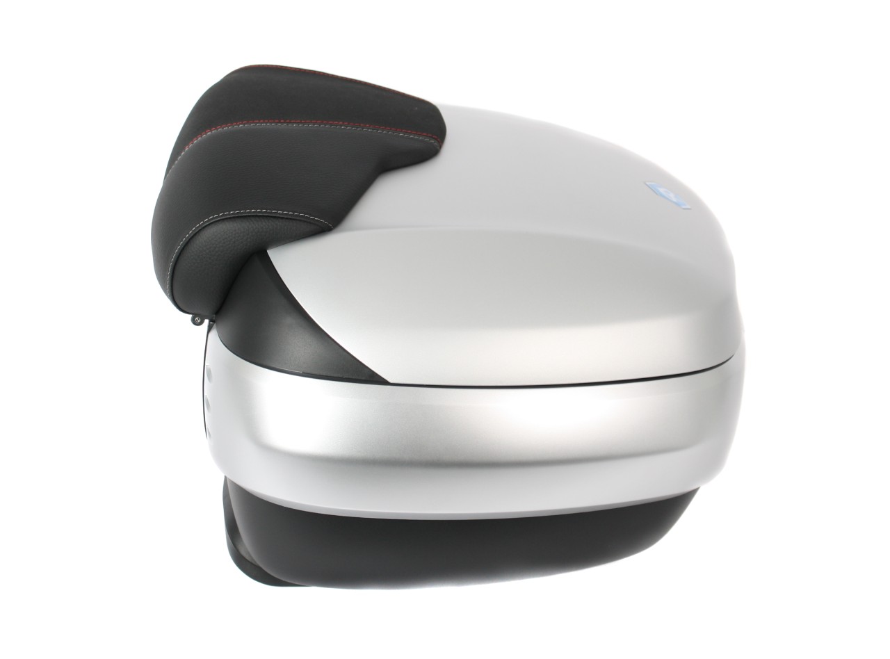Top Case 50 l, (H4_grau matt 760/B) inkl. Rückenpolster für Piaggio MP3 500 Sport Advance HPE