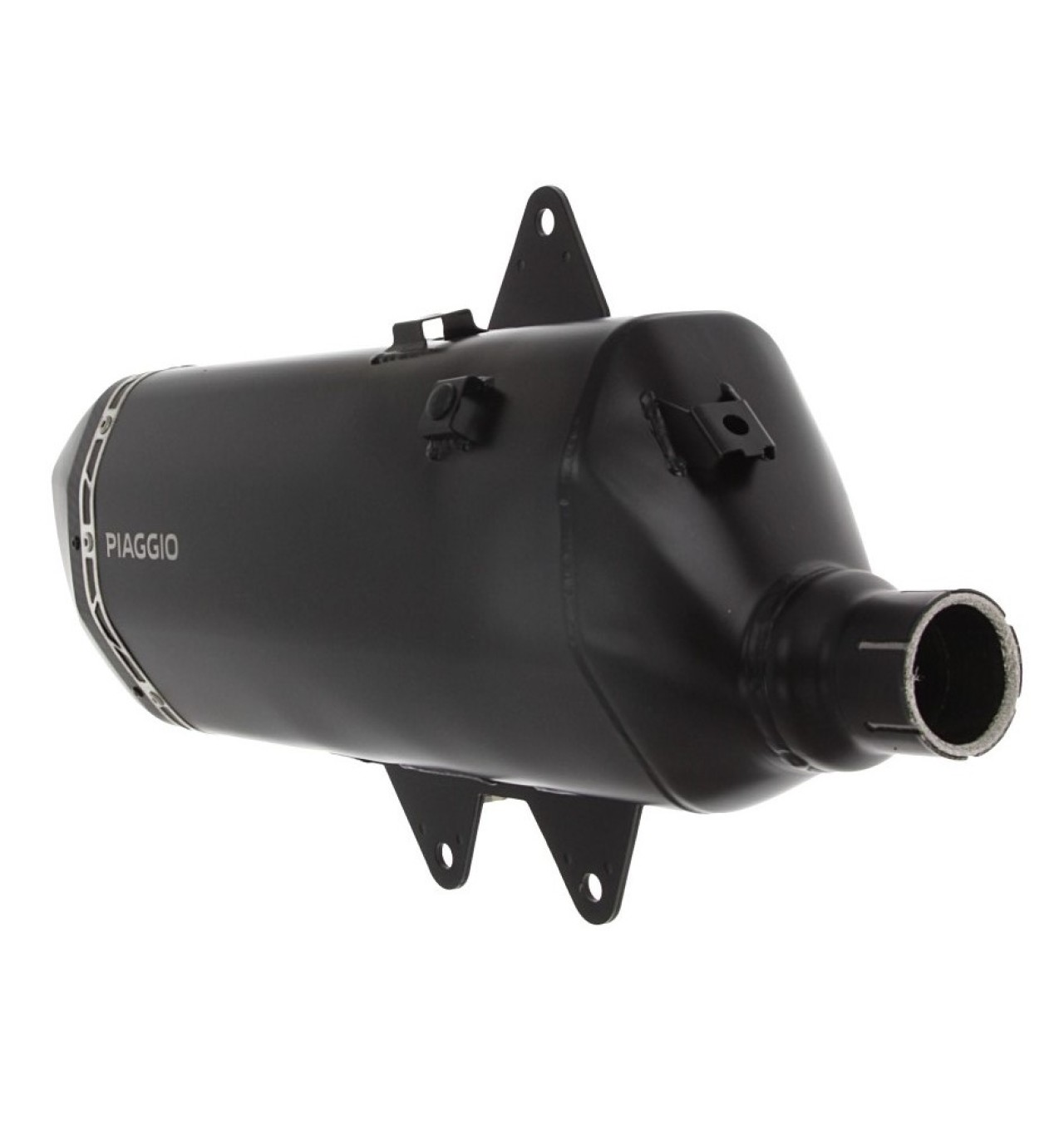 Slip-on-Schalldämpfer Edelstahl schwarz für Piaggio MP3 HPE 530