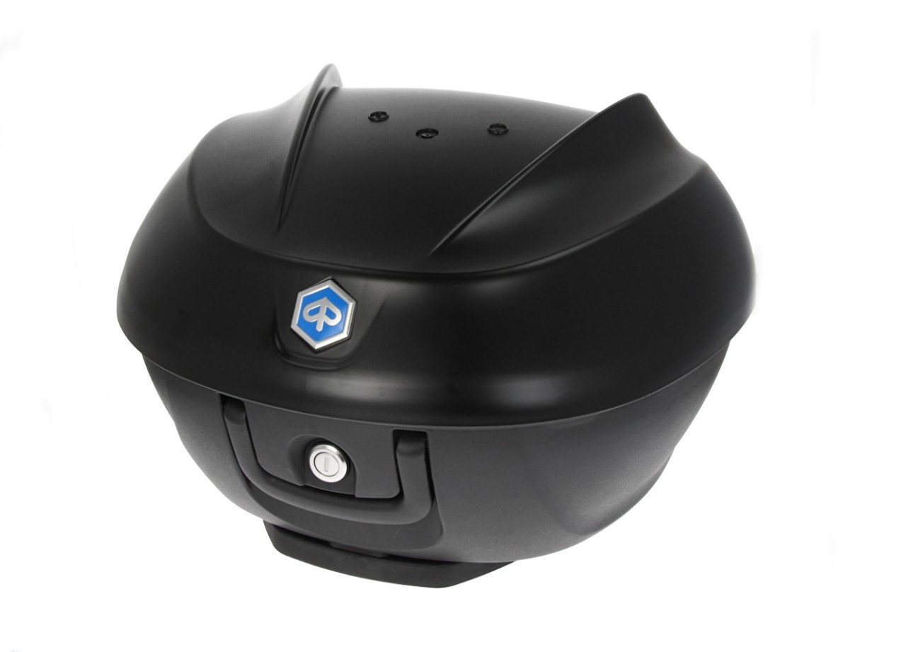 Top Case Kit 36 l. Schwarz Meteora 93/B Original Piaggio für Beverly HPE (inkl. Halteplatte)