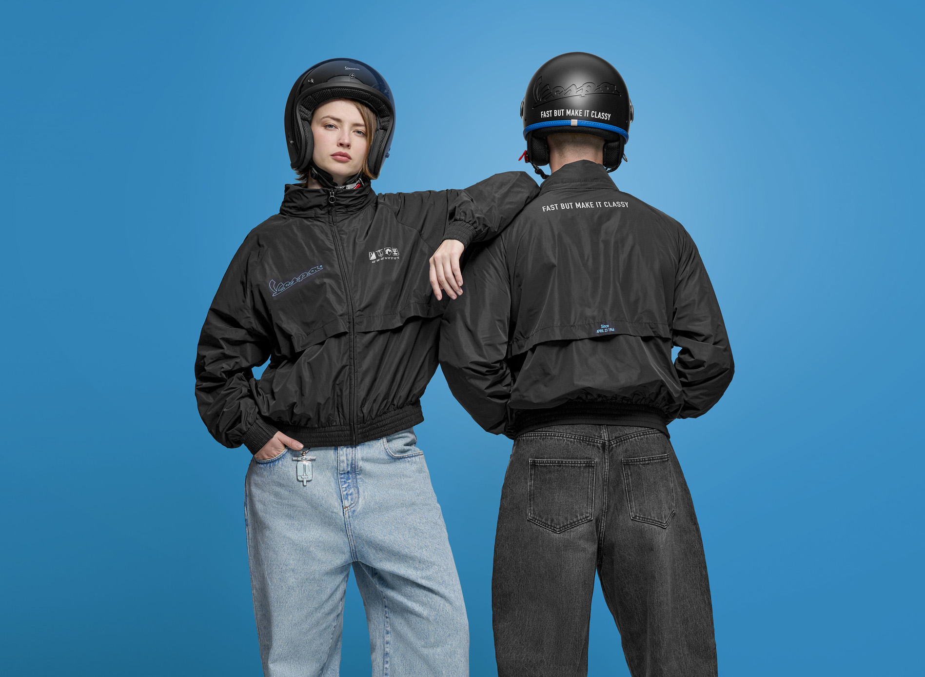 Vespa Windjacke schwarz DEC-Kollektion