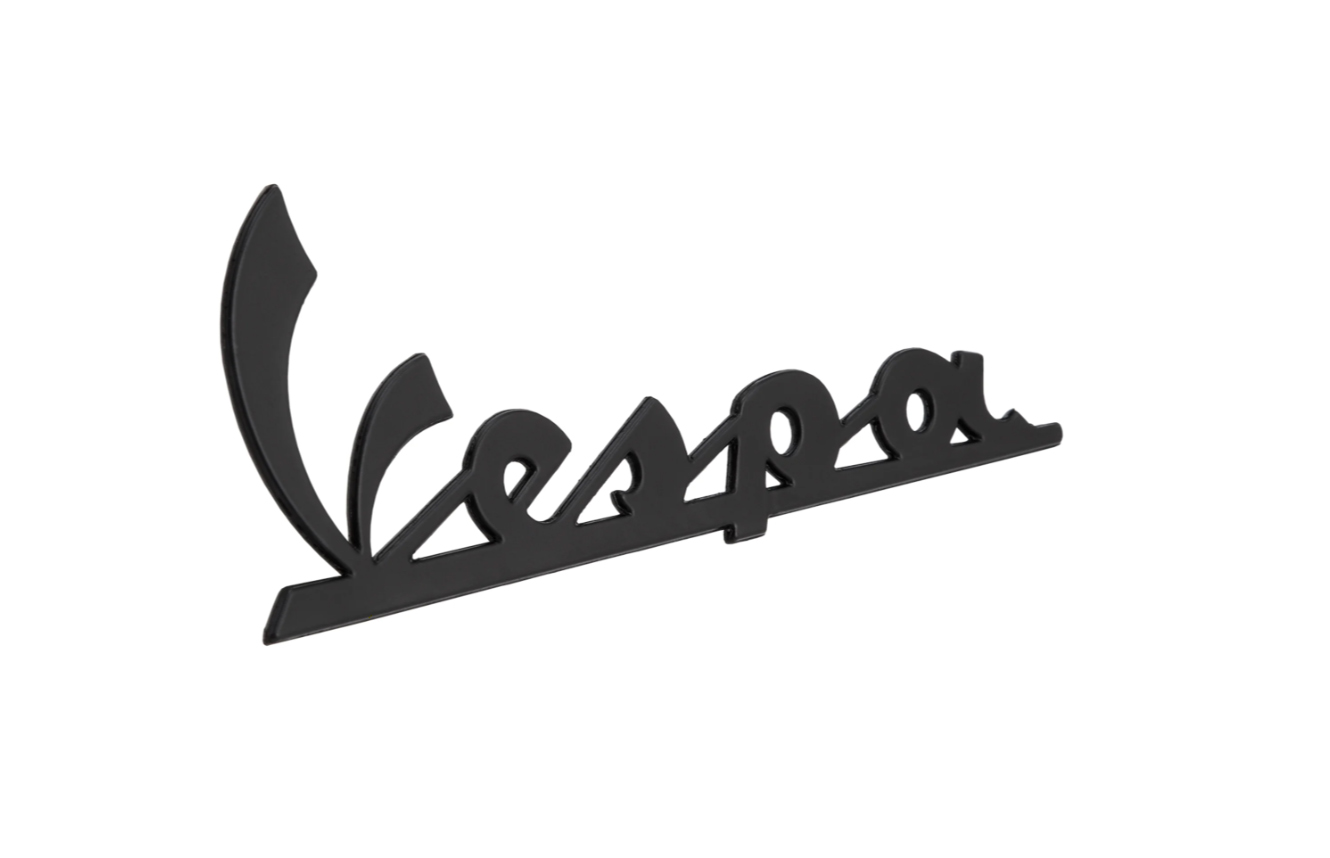 Schriftzug "Vespa" Seitenhaube - schwarz matt