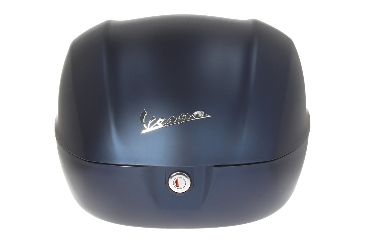 Topcase Kit 32L deep blue matt opaco (288/A), Rückenpolster schwarz für Vespa Primavera