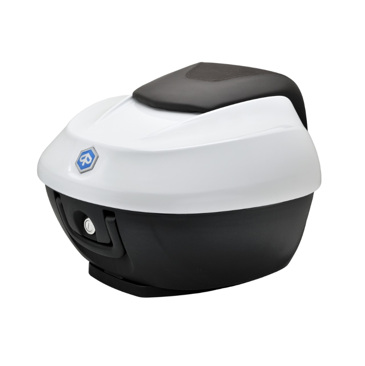 Top Case Kit 36 l. Weiß Luna 533 Original Piaggio für Beverly HPE (inkl. Halteplatte)