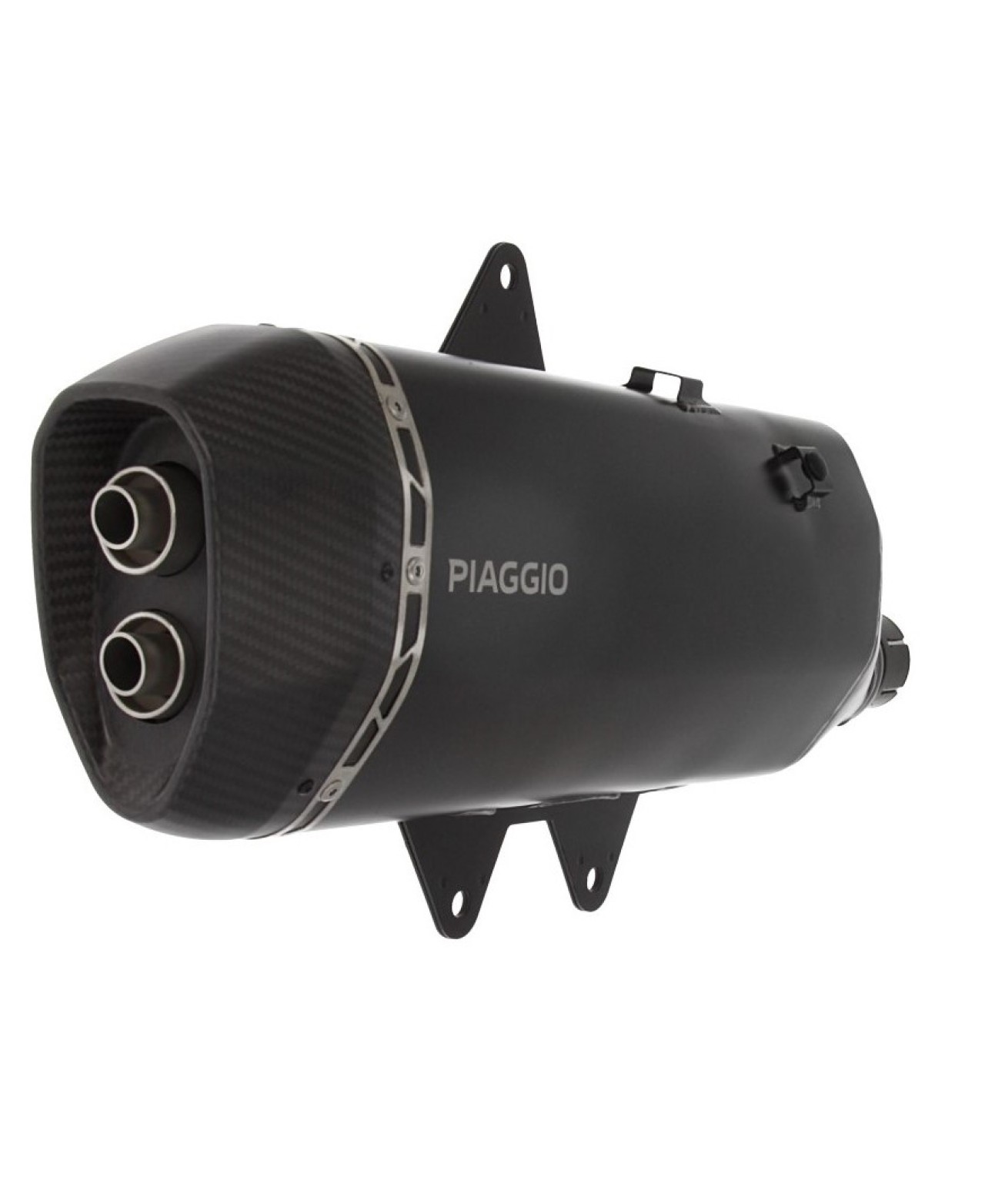 Slip-on-Schalldämpfer Edelstahl schwarz für Piaggio MP3 HPE 530