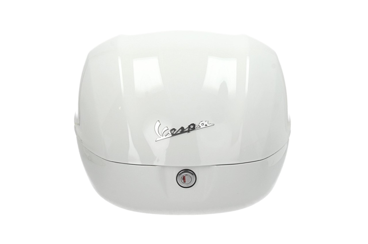 Vespa Topcase 32L weiß glänzend B04 ohne Rückenlehne