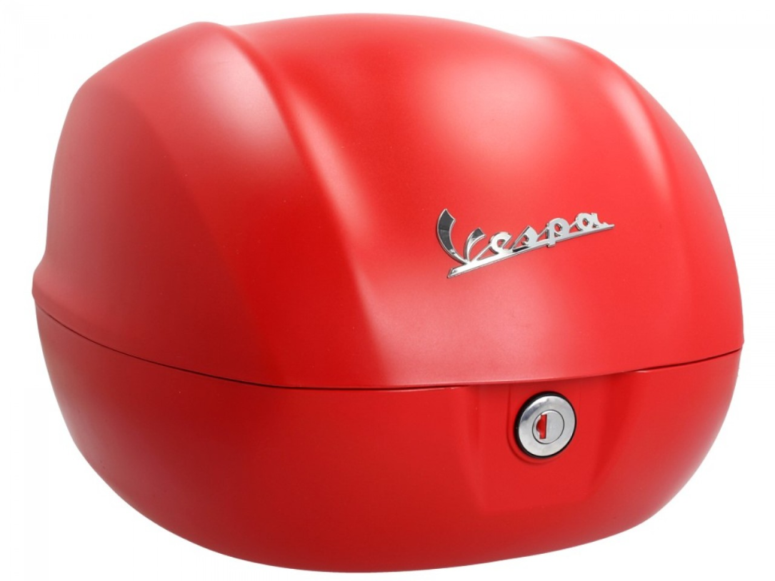 Original Topcase 32 l. für Vespa Primavera rot dragon matt 896/A