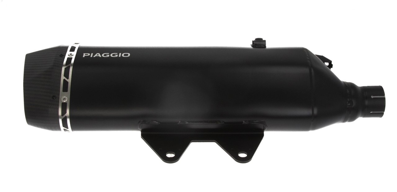Slip-on-Schalldämpfer Edelstahl schwarz für Piaggio MP3 HPE 530