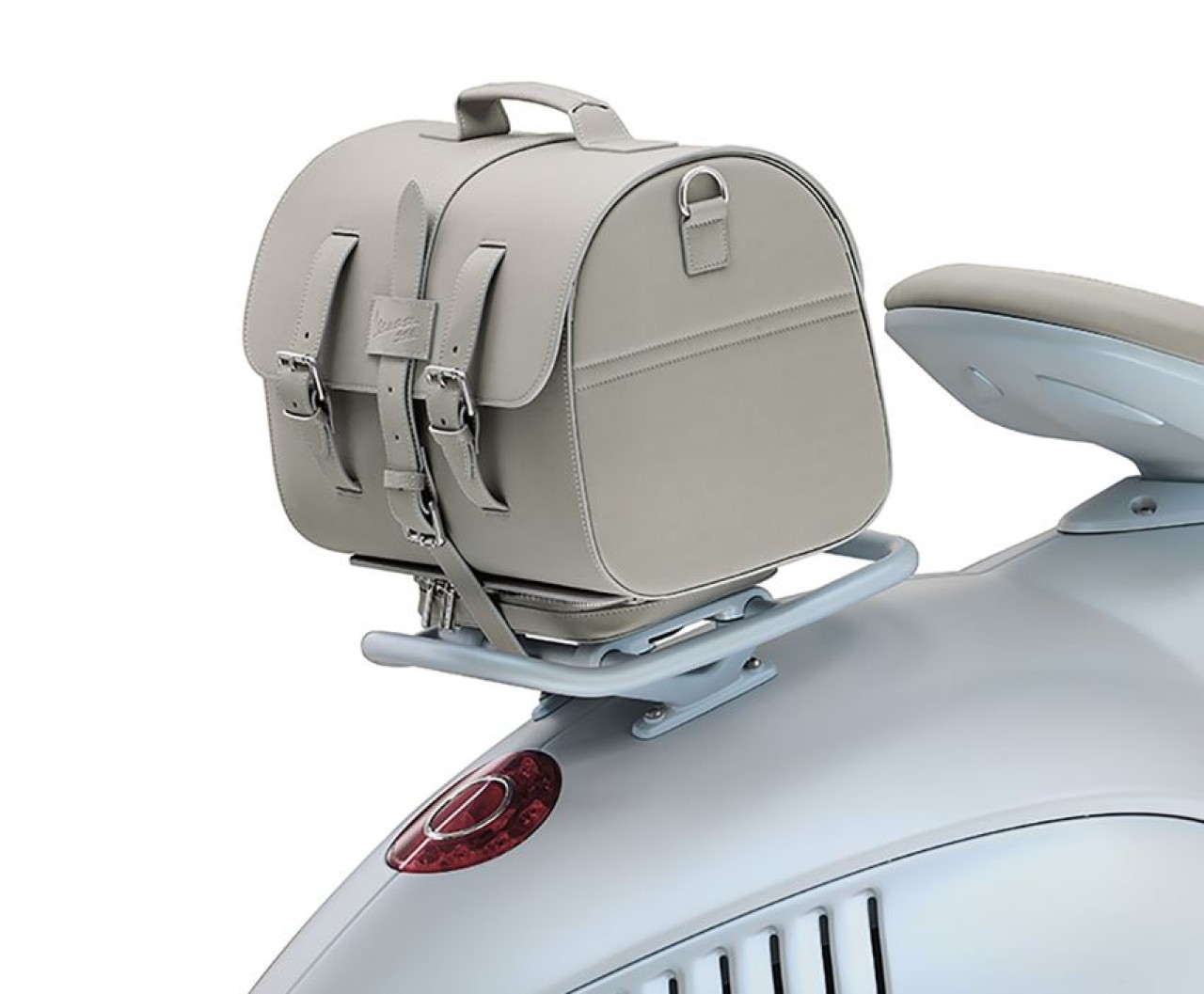 Original Lederkoffer für Vespa 946 Special Edition Snake - beige
