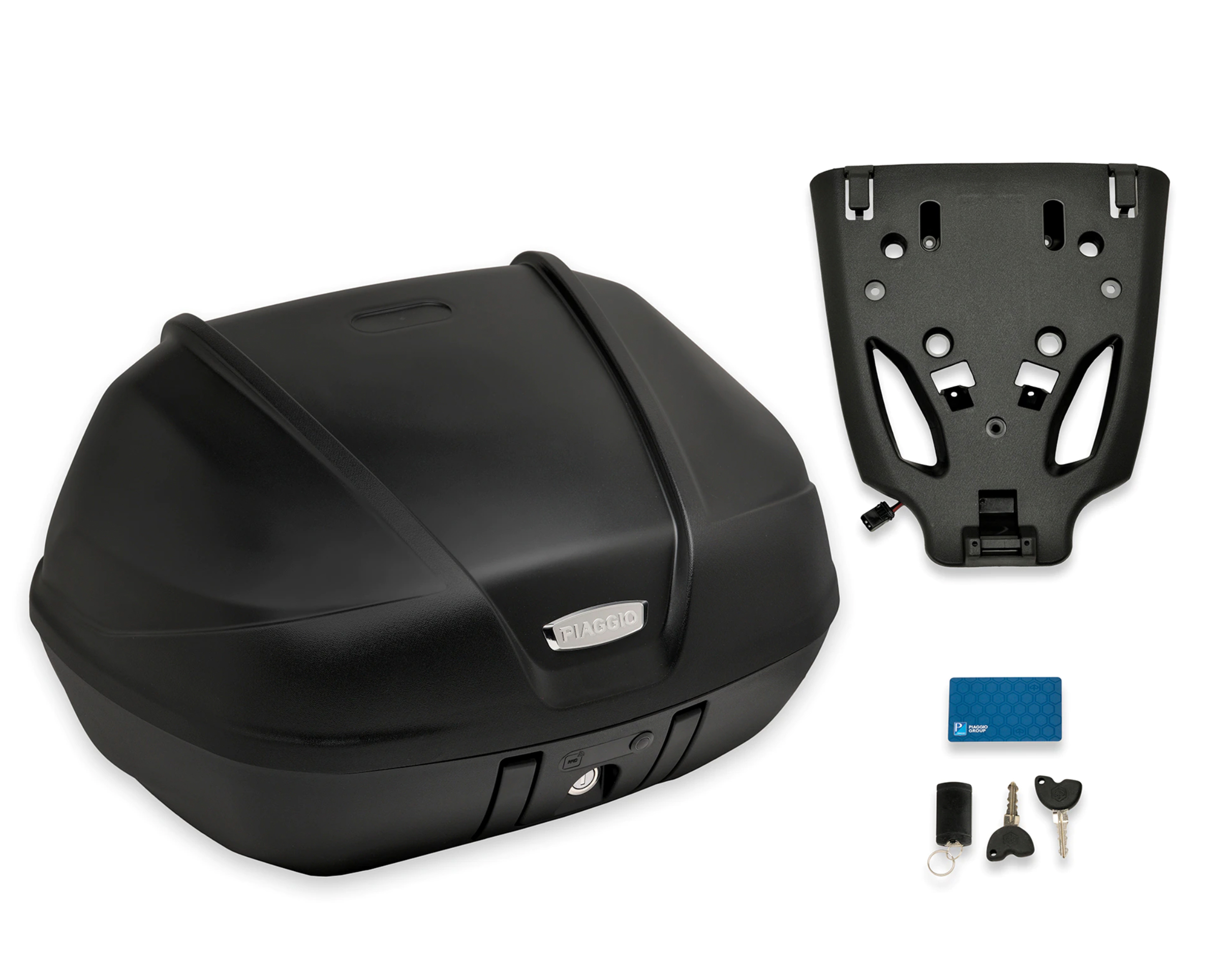 Top Case Kit Keyless 52L (inkl. Halteplatte) für Beverly HPE Original Piaggio