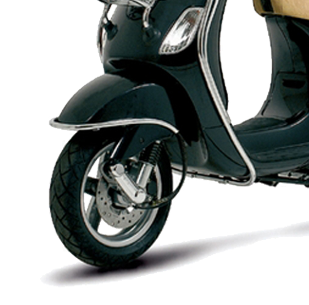 Original Stoßschutz vorderer Kotflügel Vespa LX / LXV