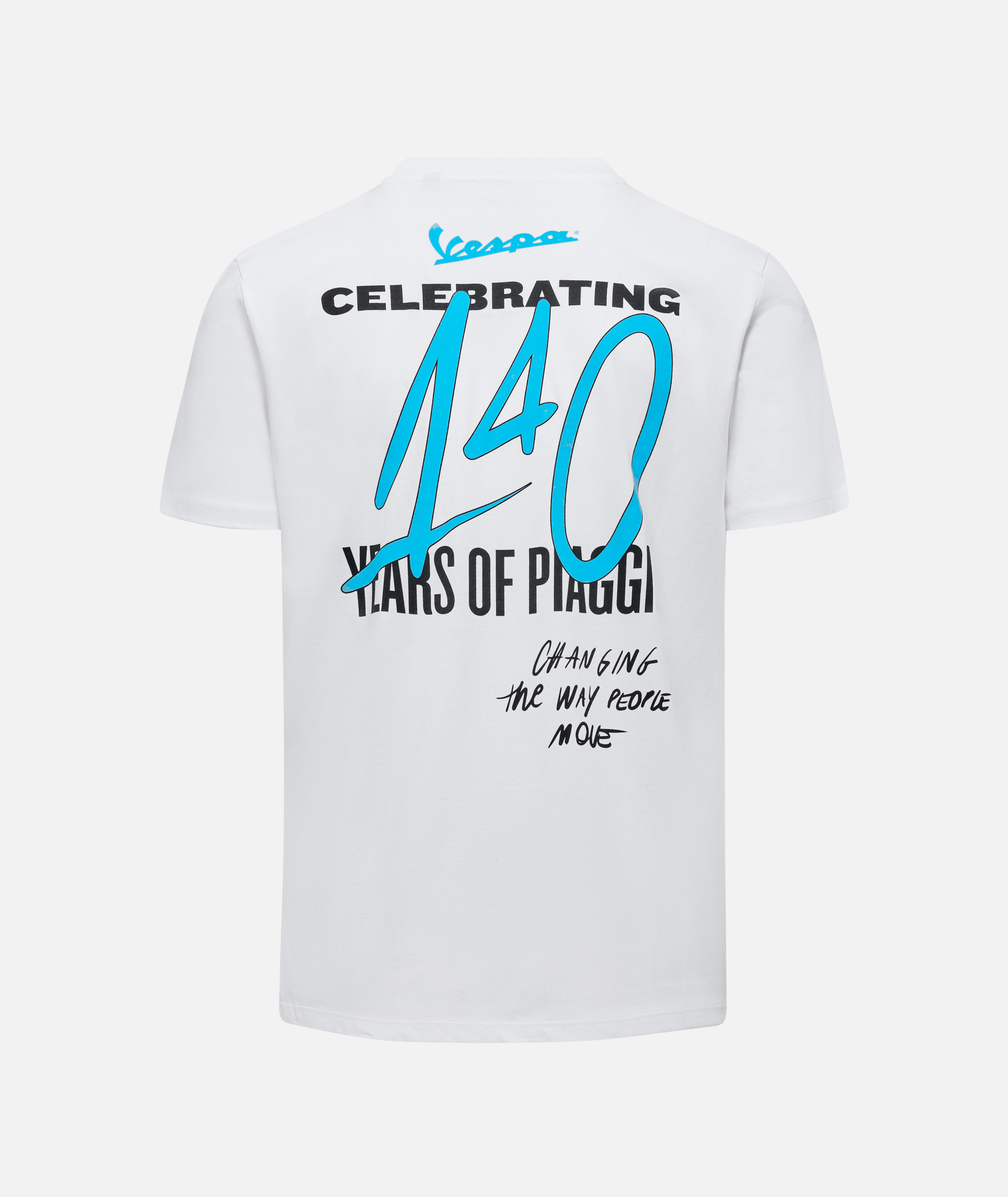 Vespa T-Shirt "140 Jahre Piaggio" weiß blau