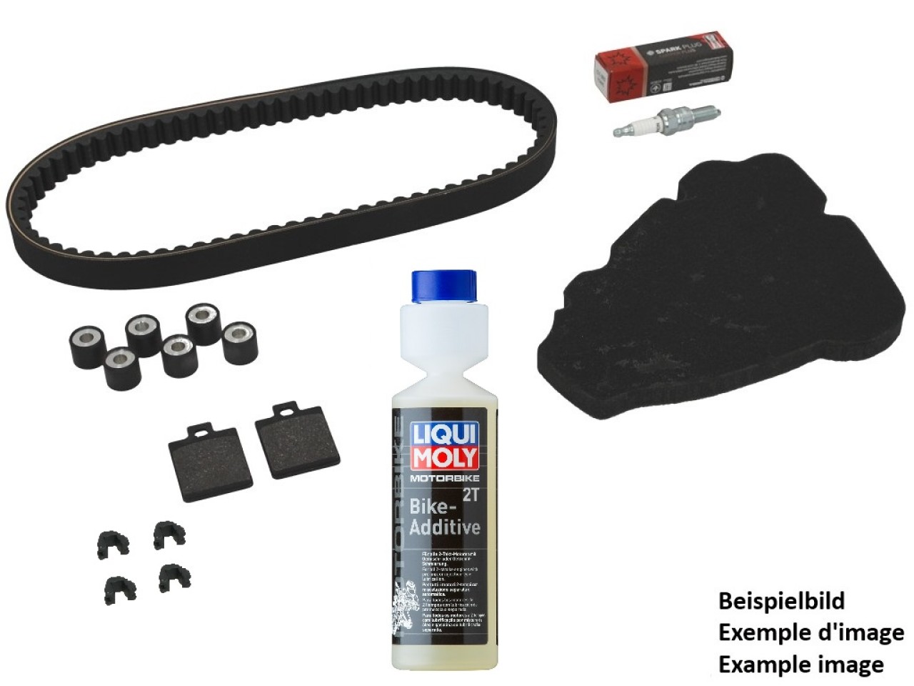 Inspektionskit Premium (OEM) mit Bremsbelägen + Additiv Piaggio Beverly 300 HPE 2021-2024