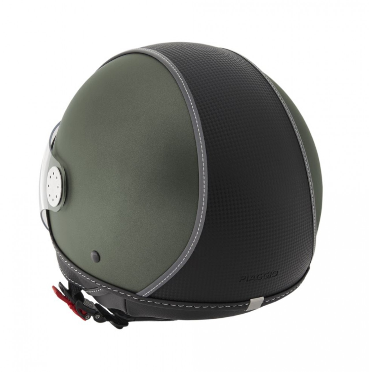 Piaggio Demi Jet Helm, Carbonskin, armee grün, matt