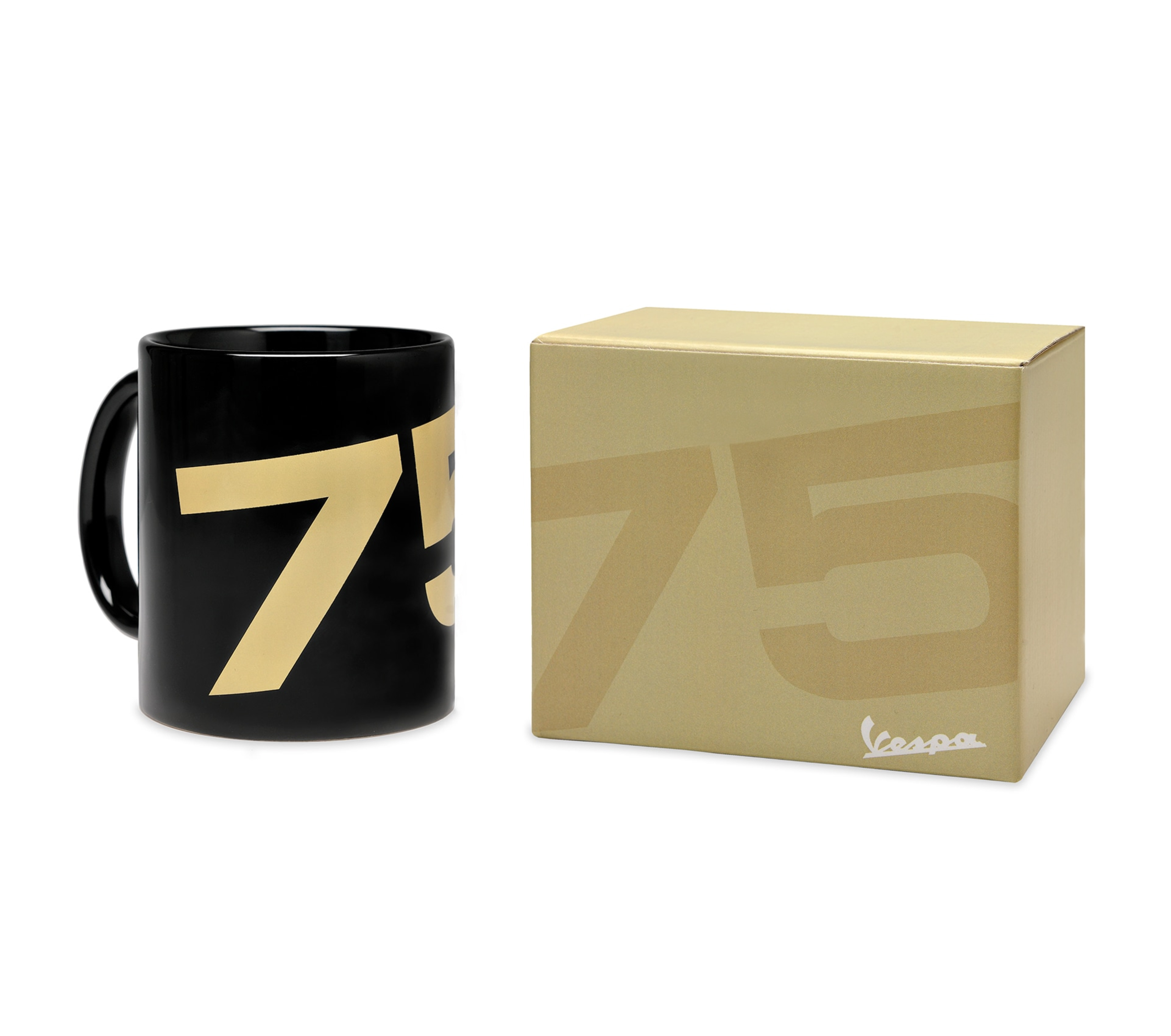 Vespa Tasse 75 Jahre - schwarz