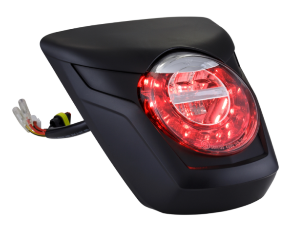 Rücklicht LED rot für Vespa Primavera/​Sprint 50-150ccm, Rand - schwarz matt
