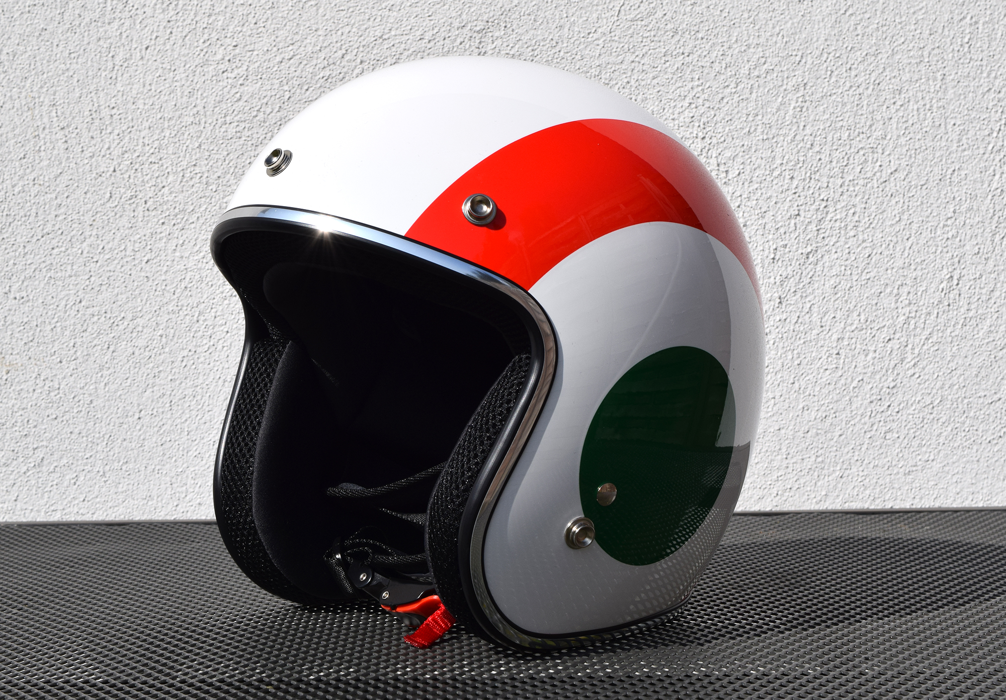 Retro Jethelm Vespa Roller-Helm Italy Motorradhelm Italia XL Grey Black 33899 