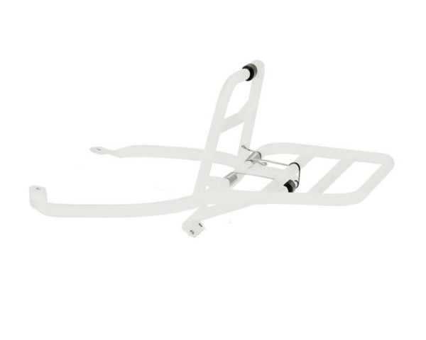 Gepäck-Träger Justin Bieber weiß hinten Klappbar für Vespa Sprint