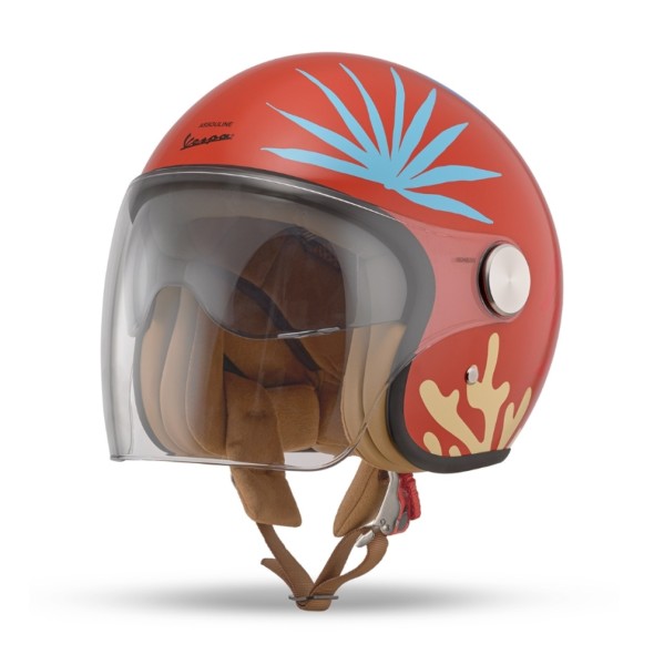 Vespa Jethelm Assouline 80th rot glänzend