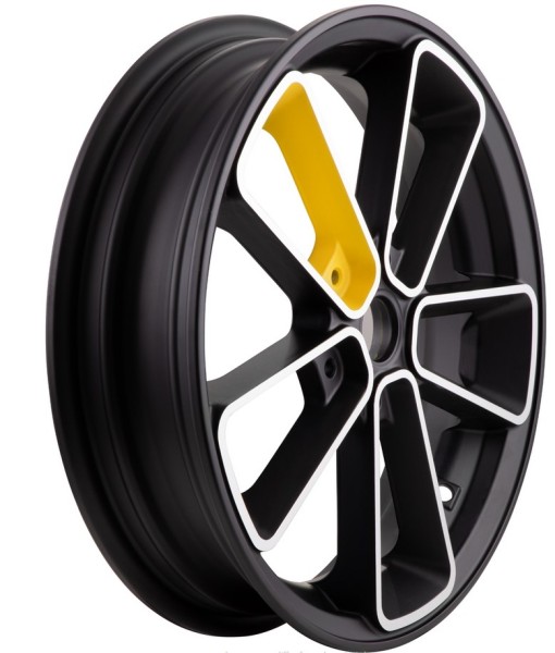 Felge vorne/hinten 13” für Vespa GTS/​GTS Super/​GTV/​GT 60/​GT/​GT L 125-300ccm, schwarz/​gelb