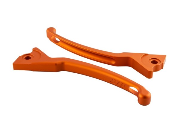 Sporthebel Set Bremse für Vespa, rechts und links, orange matt