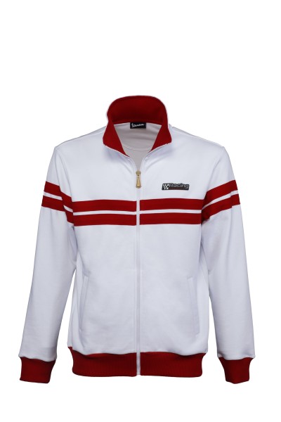 Vespa Sweatshirt Jacke Racing Sixties 60s weiss / rot